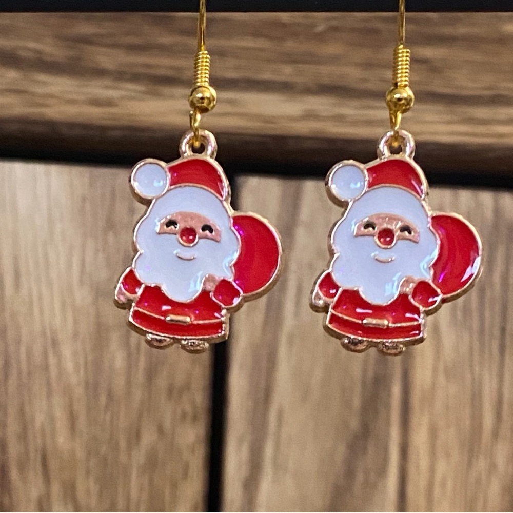 Hand Crafted Festive Santa Claus Earrings